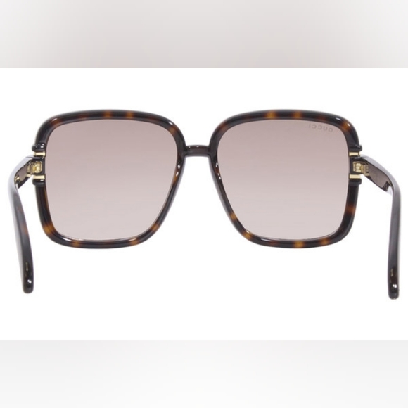 NEW GUCCI OVERSIZED SQUARE WOMEN'S SUNGLASSES GG1066S 002 GUCCI HAVANA EYEWEAR - Picture 6 of 7